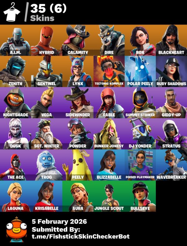 [PC/XBOX/PSN] 🔥 LEVEL 865🔥 35 SKINS🔥REAPER🪓 DIRE 🐺 HYBRID 🐉 🏴‍☠️ BLACKHEART | 🍌 POLAR PEELY | 🐱 LYNX | 💎 RUBY SHADOWS | 💰 1550 VB | FULL ACCESS✅