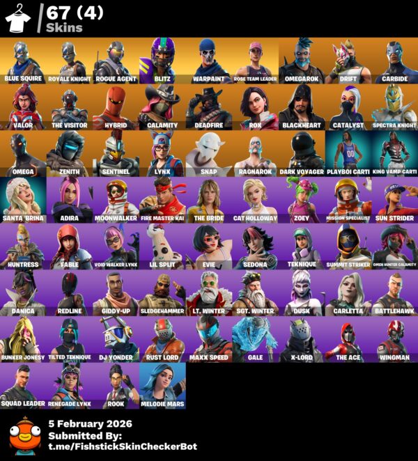 [PC/XBOX/PSN] 🔥 LEVEL 507 | 67 OG SKINS 🔥 OG STW 🛡️ BLUE SQUIRE🛡️ ROYALE KNIGHT ⚔️ HYBRID 🐉 DRIFT 🌊 OMEGAROK ⚡ TAKE THE L 🔥 1250 VB 💰 FULL ACCESS✅