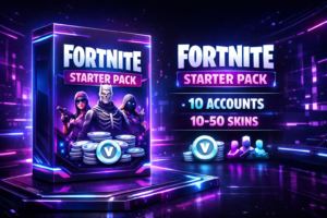 🎮 Fortnite Starter Pack – 10 Accounts (10–50 Skins)