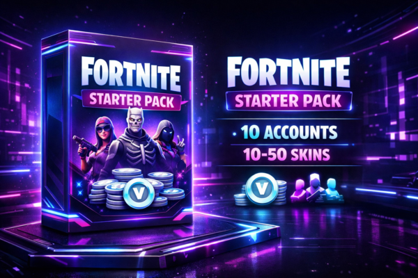 🎮 Fortnite Starter Pack – 10 Accounts (10–50 Skins)