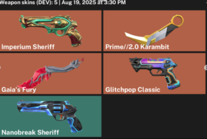 【 Only Korea 】5 SKINS ✫ Imperium Sheriff + Gaia's Fury + Prime//2.0 Karambit ✫ Inventory Value 11,450 VP ✫ Bronze 3 ✫ Full access