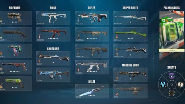 🔥 Valorant Account – Multiple Premium Skins (Vandal, Phantom, Operator, Spectre) – Full Access – Last Activity 30+ Days